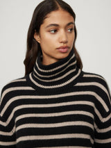 Lisa Yang Fleur Stripes Sweater Black/Sand