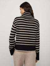 Lisa Yang Fleur Stripes Sweater Black/Sand