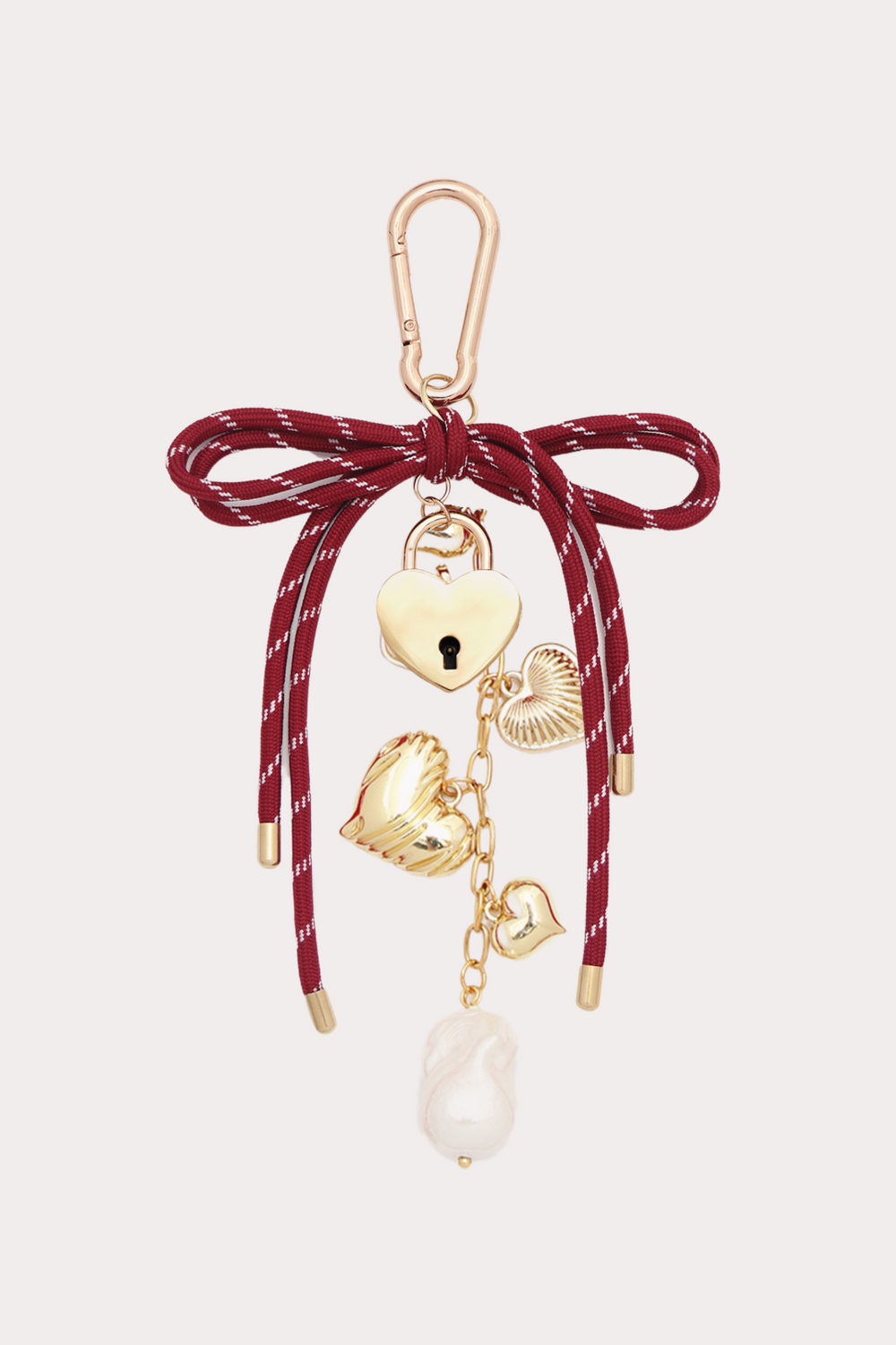 Petit Moments Parker Bag Charm Burgundy Gold - Twenty Petworth