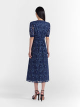 Saloni Jamie C Dress Metallic Navy Lip - Twenty Petworth