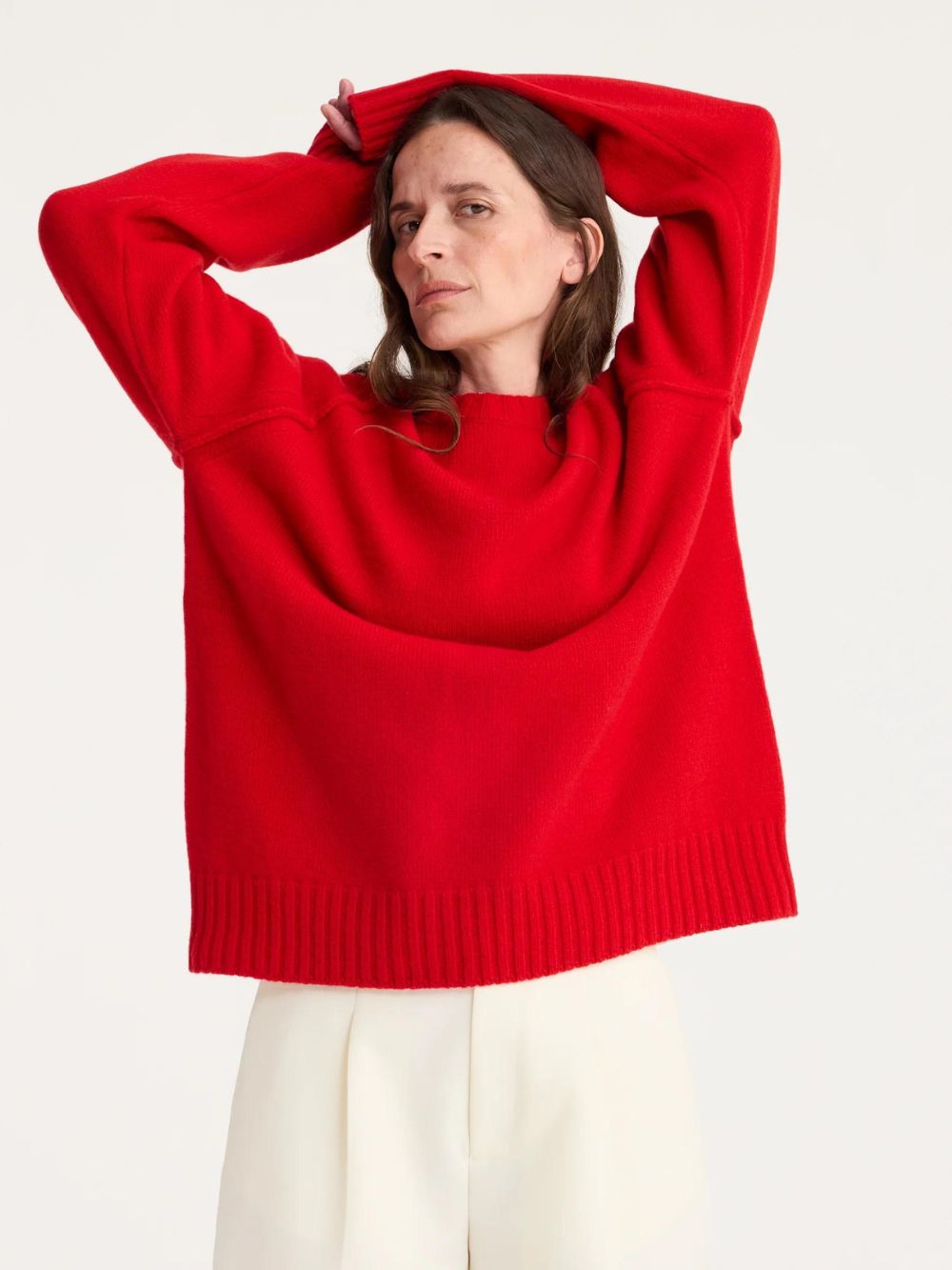 Rohe Wool & Cashmere Blend Jumper in Red