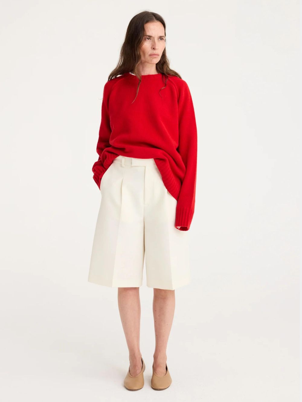 Rohe Wool & Cashmere Blend Jumper in Red