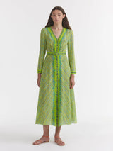 Saloni Lea Dress Faience Polka