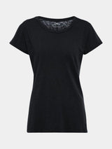 Velvet Odelia Crew Neck T-Shirt in Black