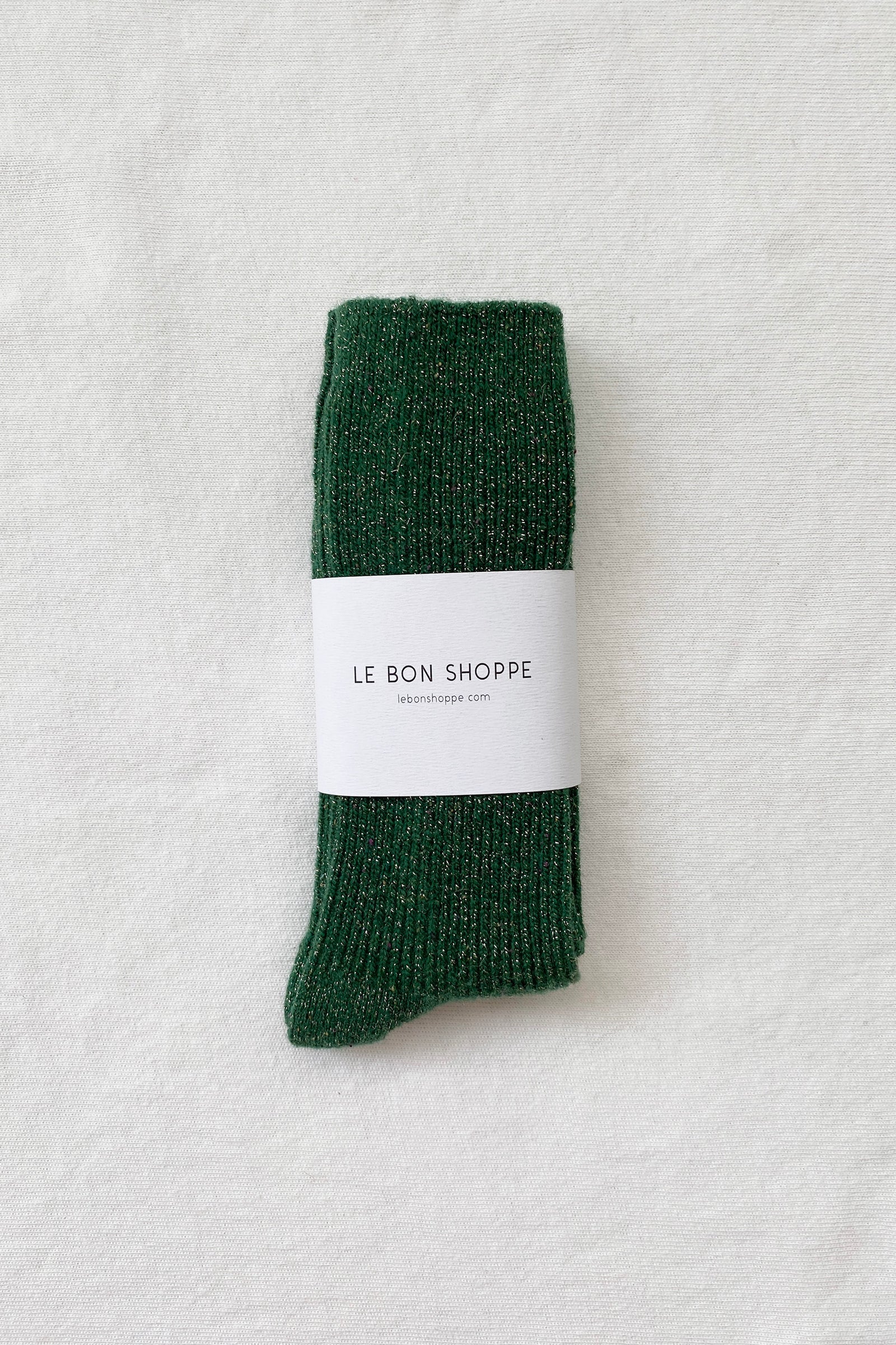 Le Bon Shoppe Winter Sparkle Socks Evergreen