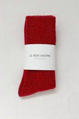 Le Bon Shoppe Winter Sparkle Socks Poinsettia