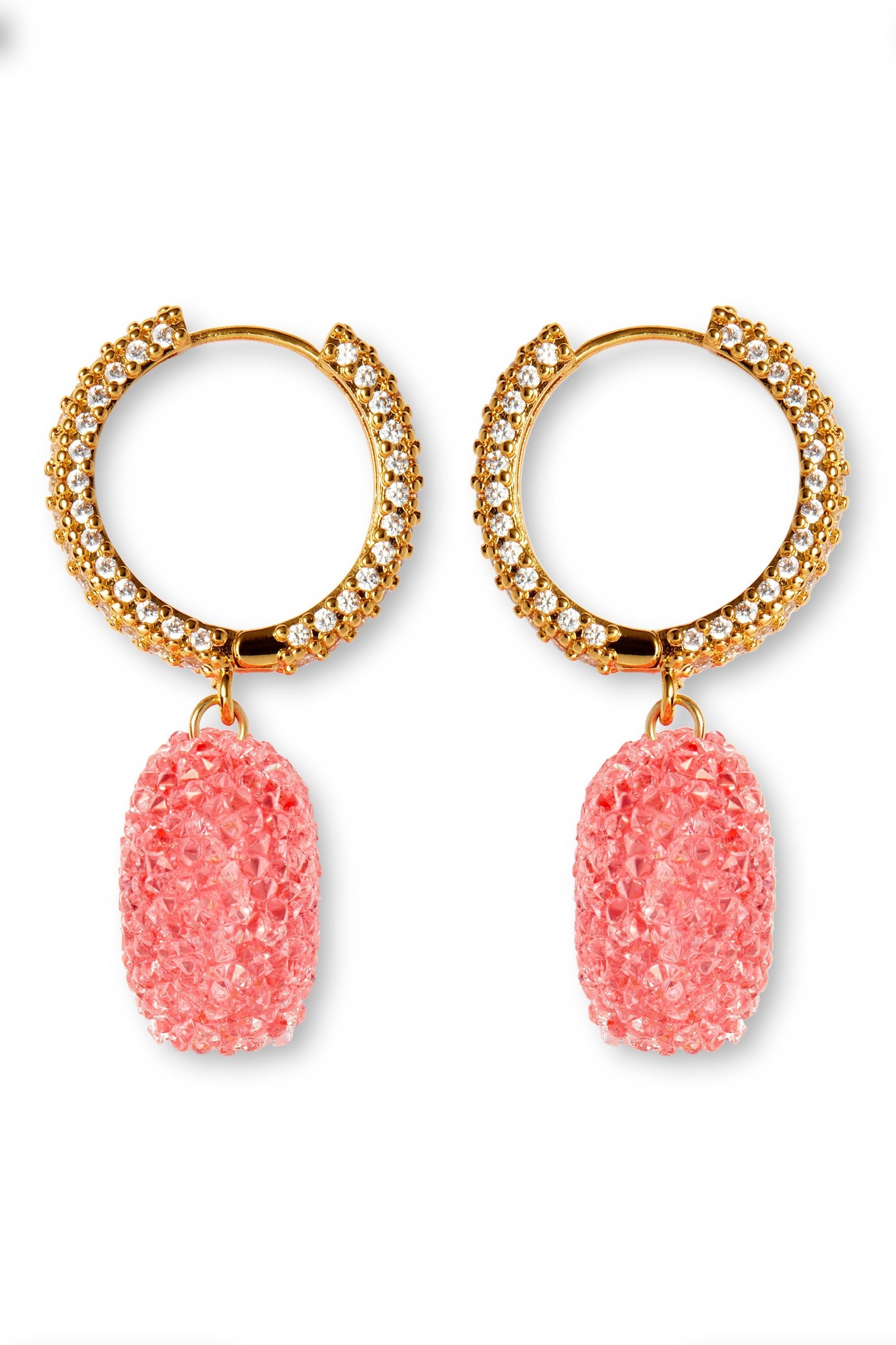 Crystal Haze Jelly Heart Earrings